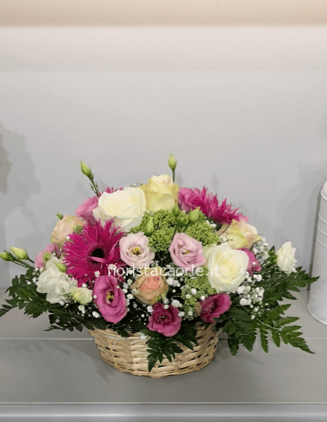 Cestino di fiori misti